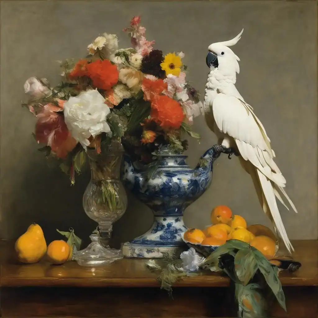 Still Life with Cockatoo – William Merritt Chase